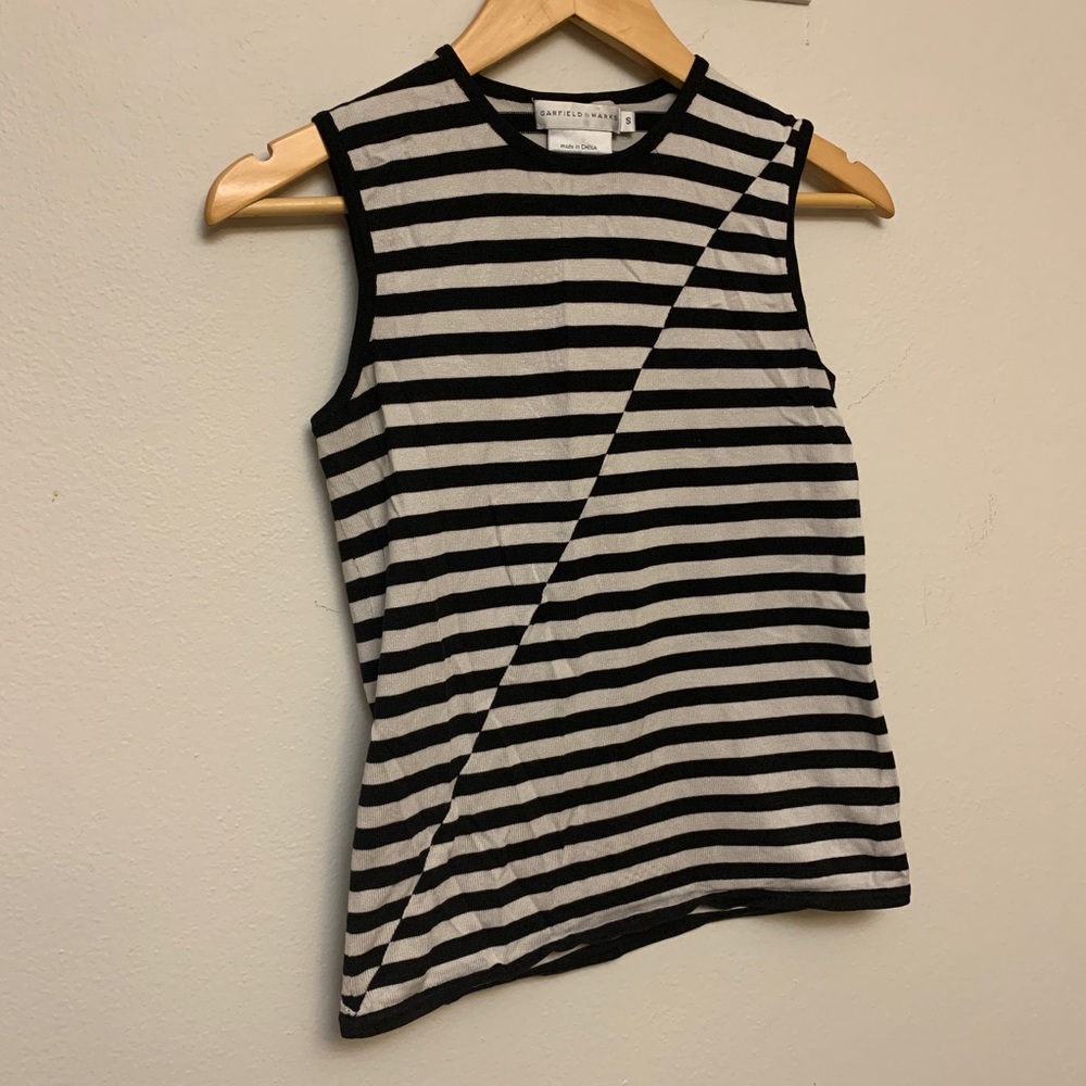 Garfield & Marks tank top black & white geometry